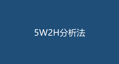 5W2H分析法